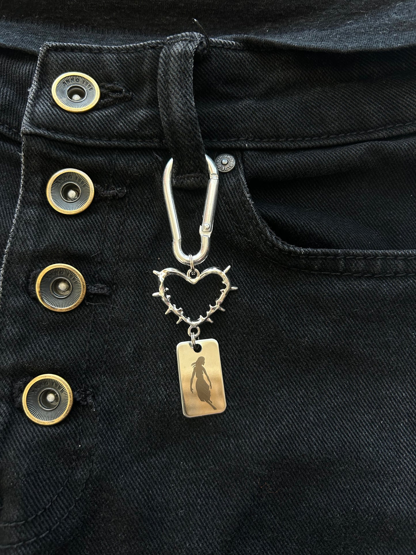 Collide with the sky inspired Spiked heart keychain