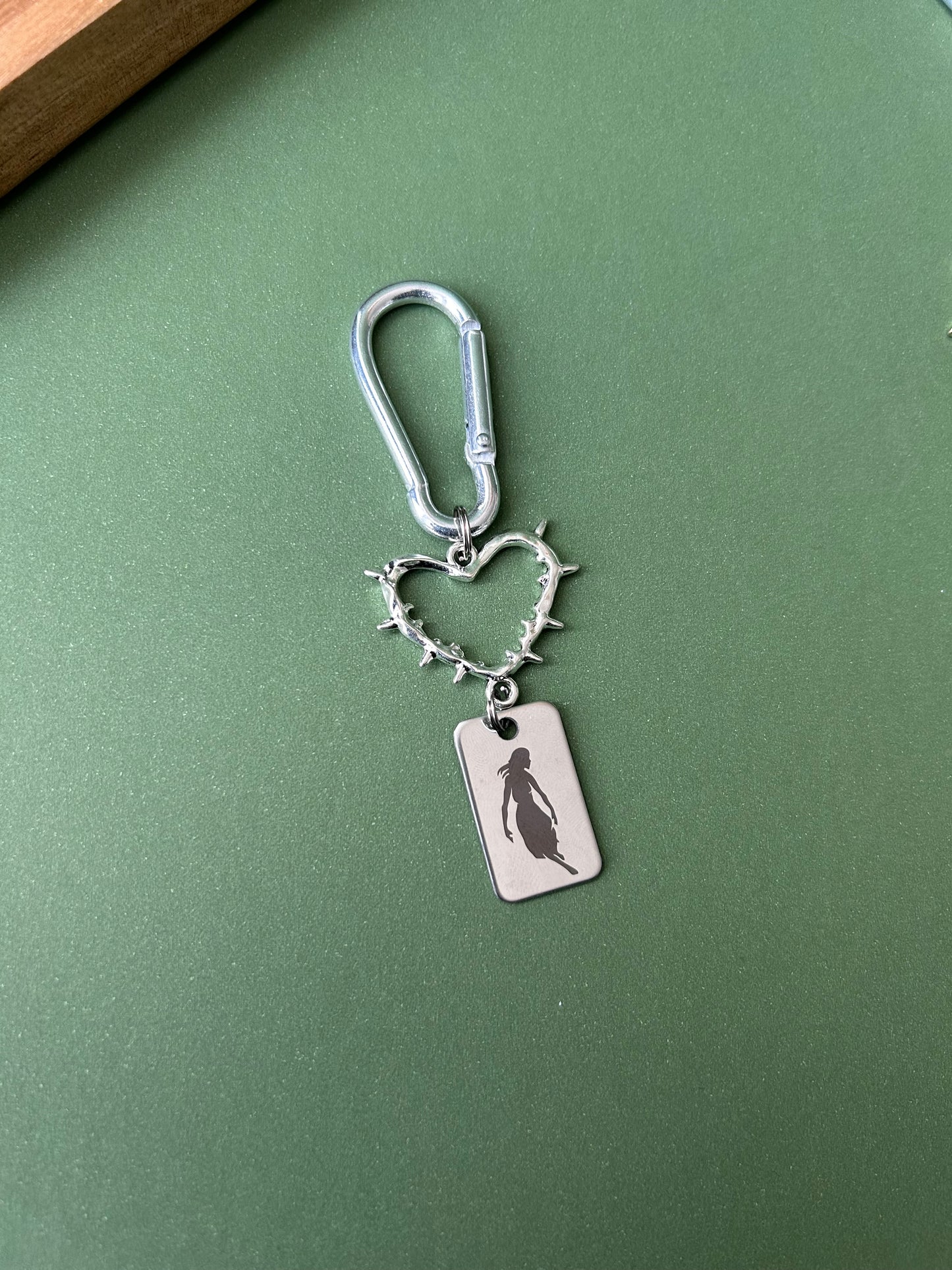 Collide with the sky inspired Spiked heart keychain