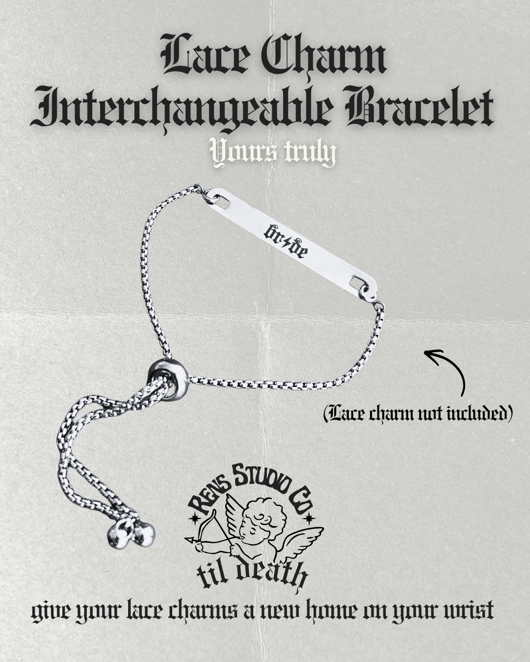 Yours Truly Bracelet Connecter for Lace charms