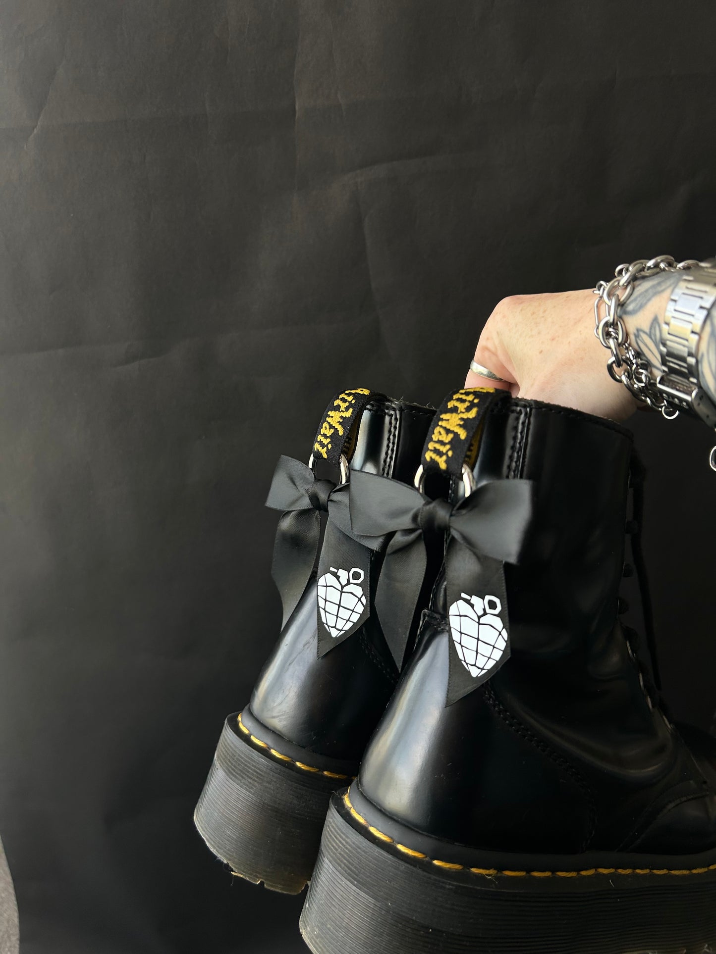 grenade Bow boot charms