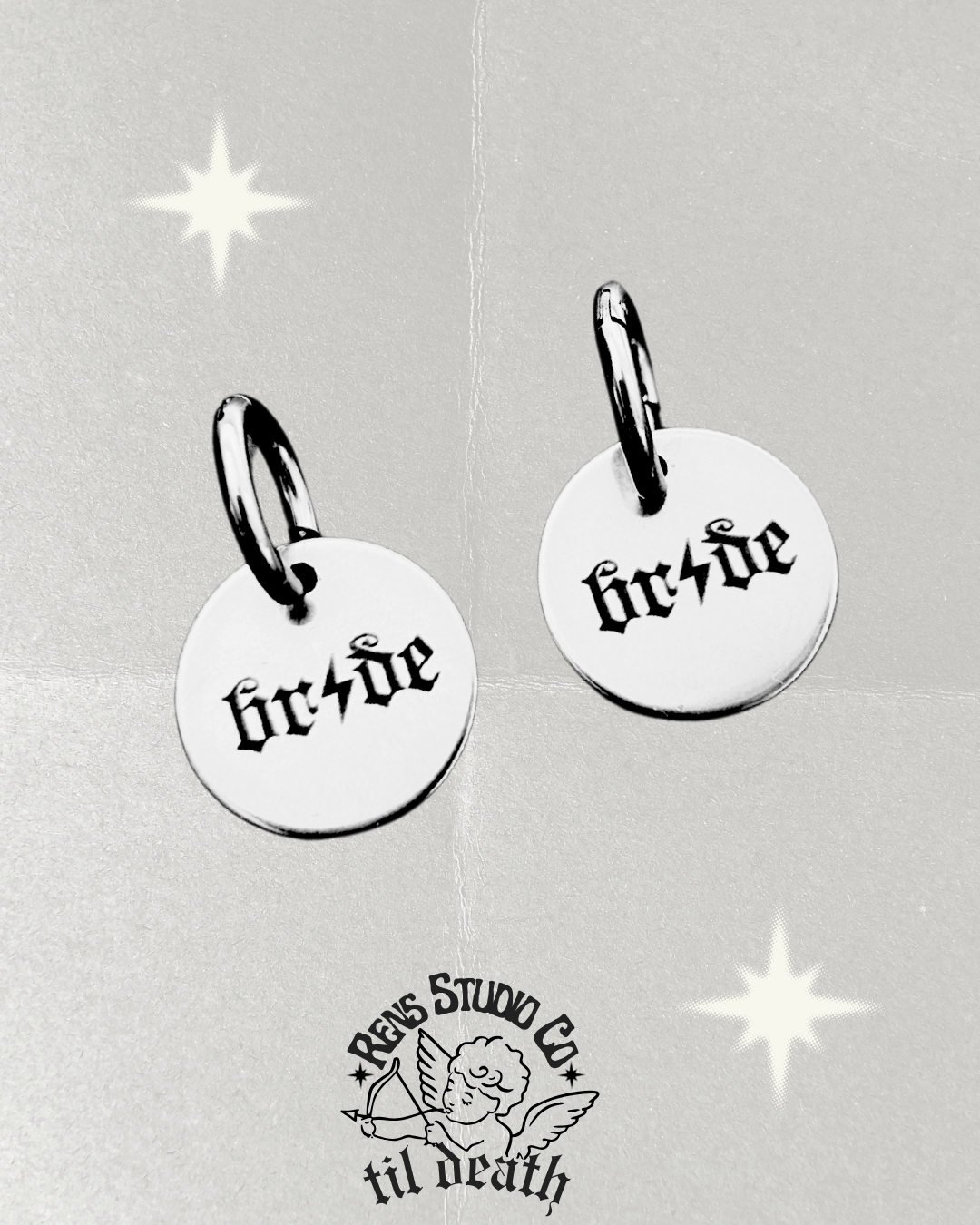 Bride hoop earrings