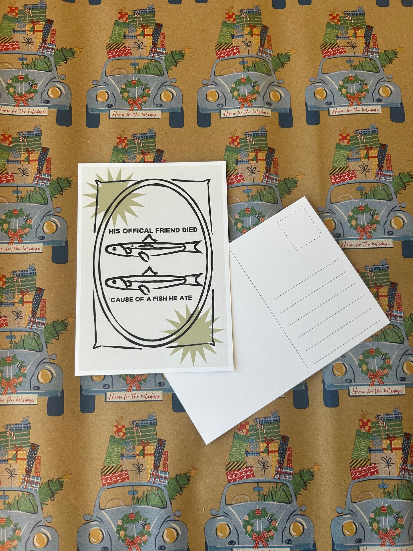 Fish he ate Postcard