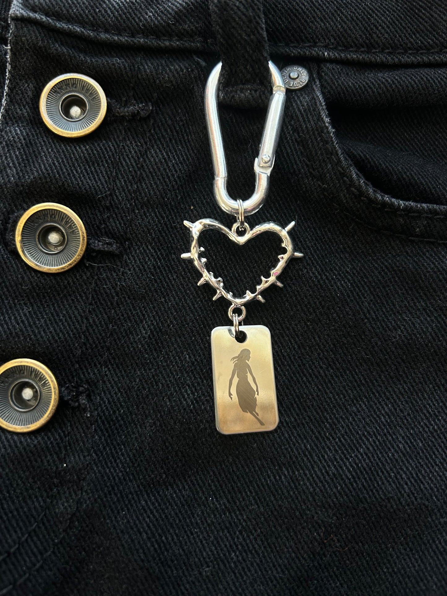 Collide with the sky inspired Spiked heart keychain