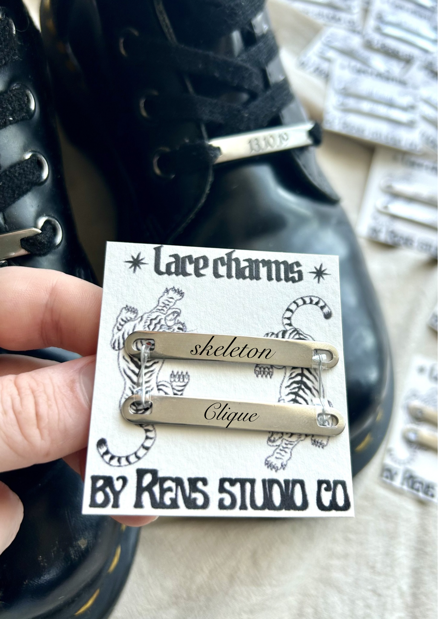 Skeleton clique lace charms
