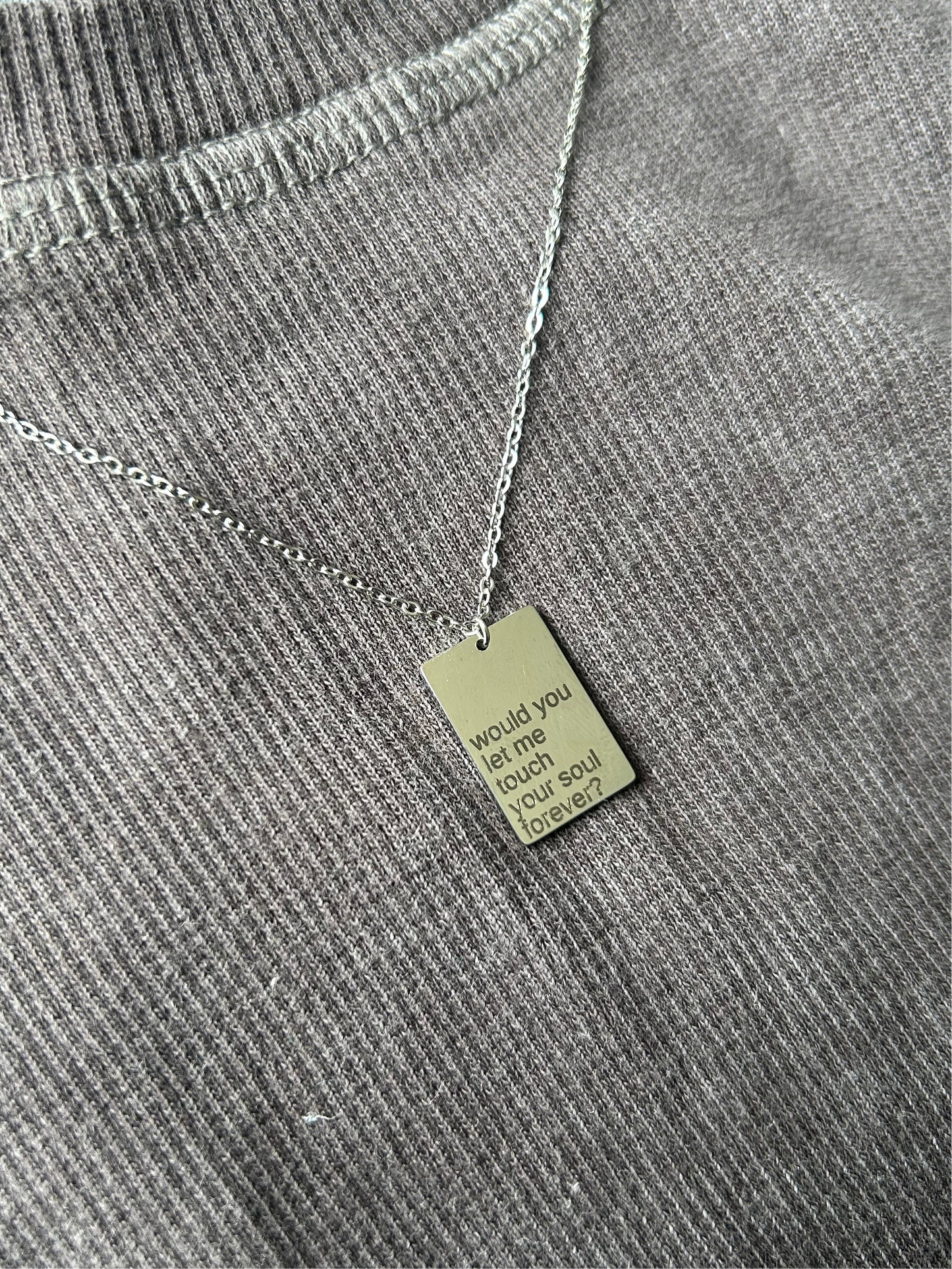 FOREVER silver necklace.