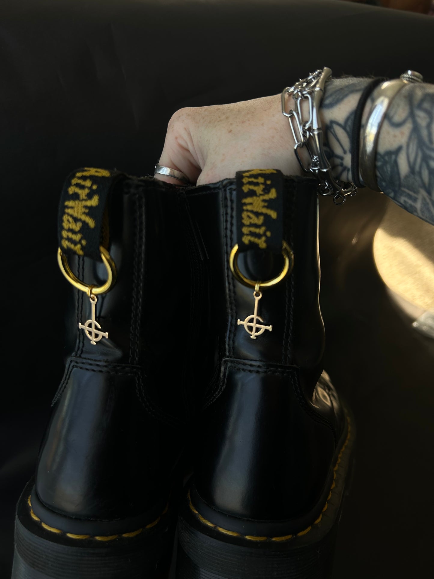 Gold CRUCIFIX boot marten charms
