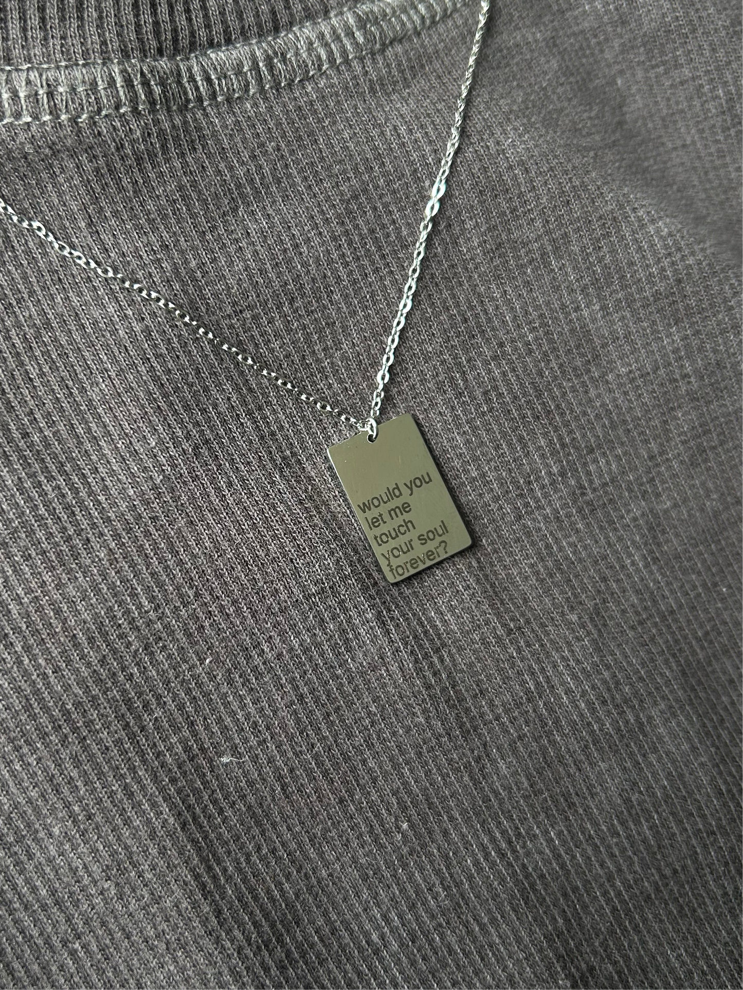 FOREVER silver necklace.