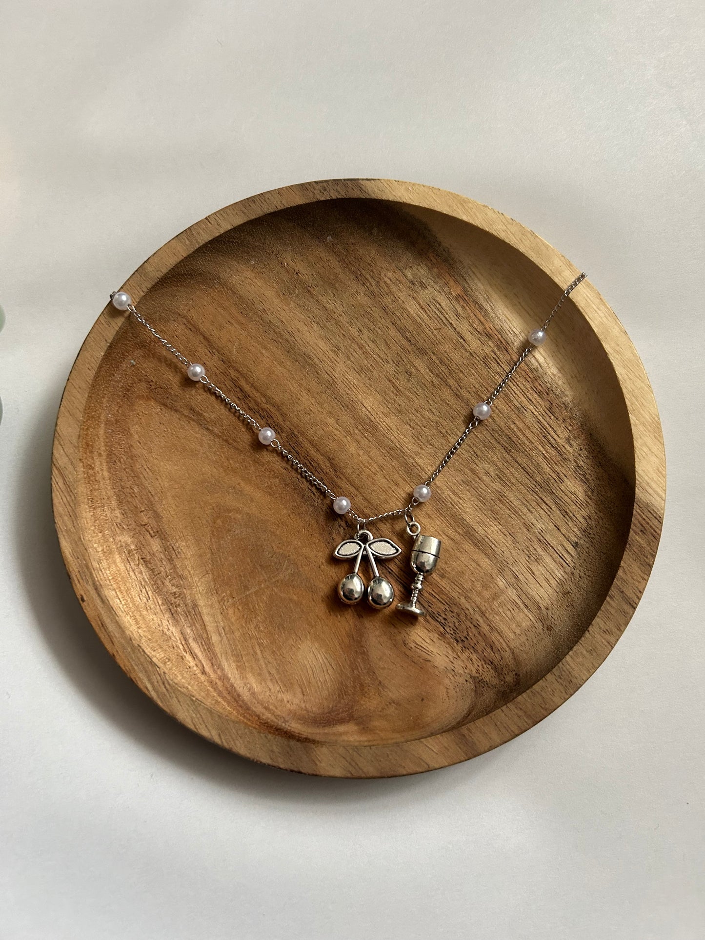 Cherry and wine necklace