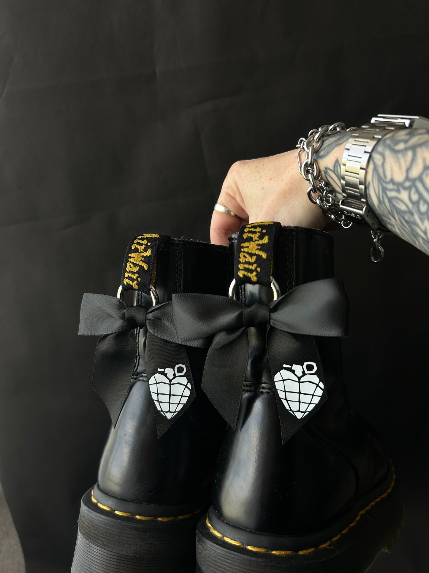 grenade Bow boot charms