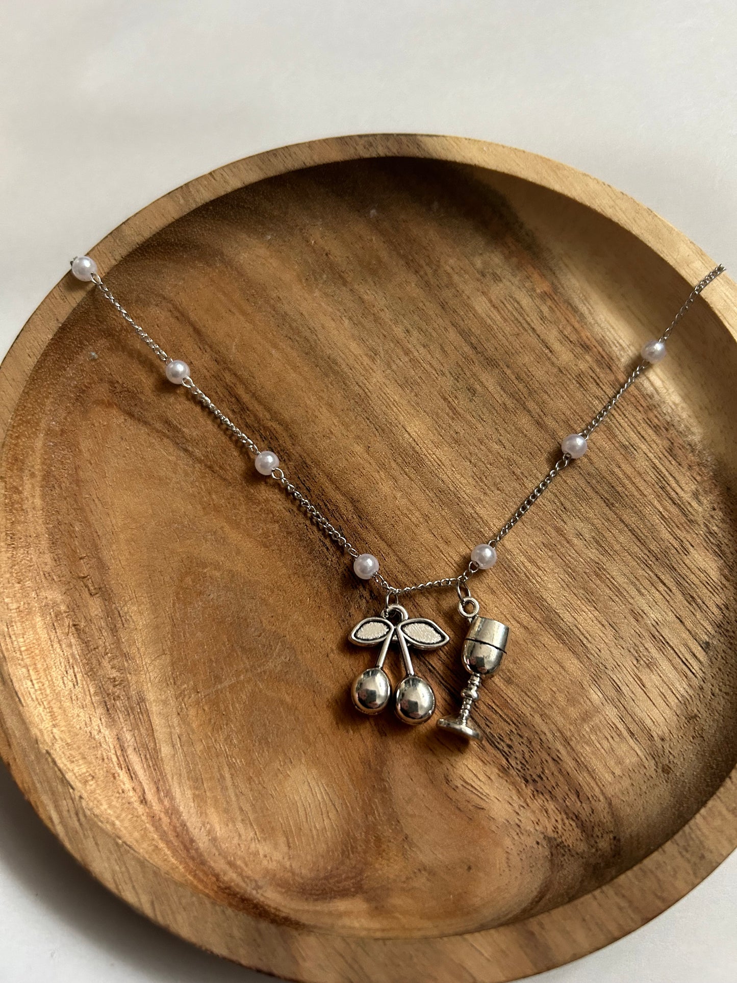 Cherry and wine necklace