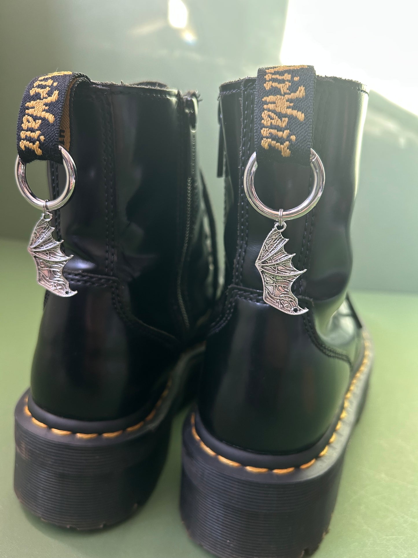 Bat wings boot charms