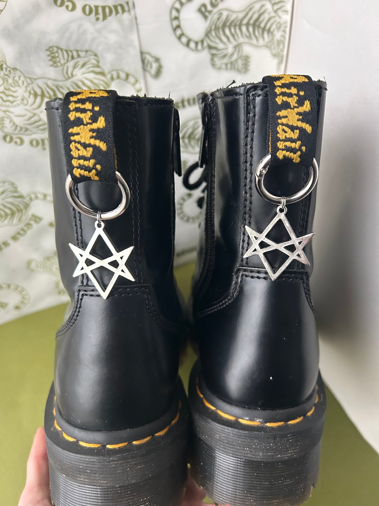 Universal hexagram boot charms | Dr marten accessories.