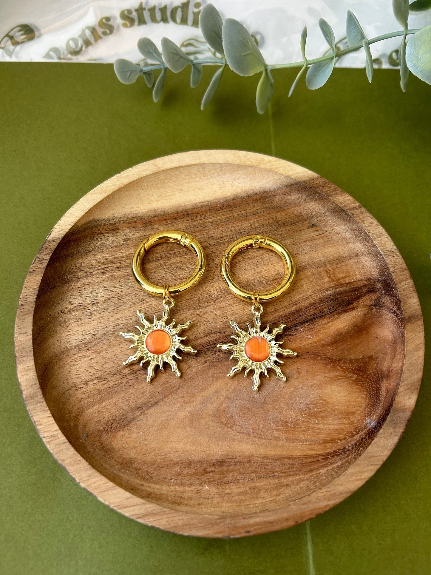 gold sun Dr marten charm | | boot accessory | amber, orange sun charm