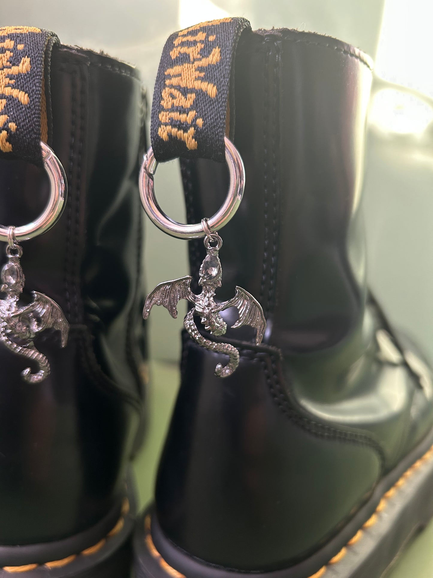 black dragon boot charms