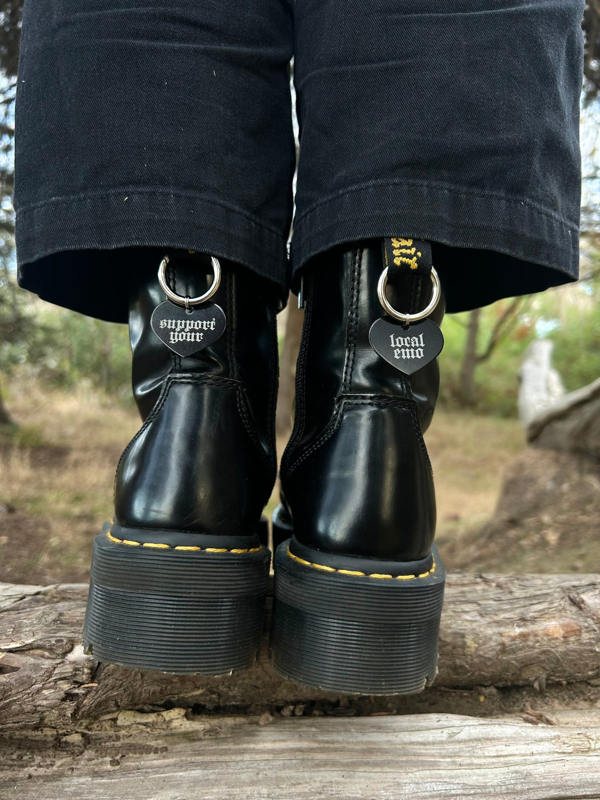 support your local emo dr marten charms.