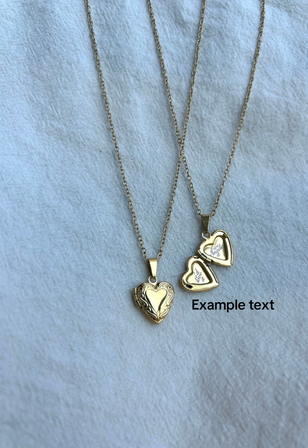 Pre order Custom Engraved gold locket necklace
