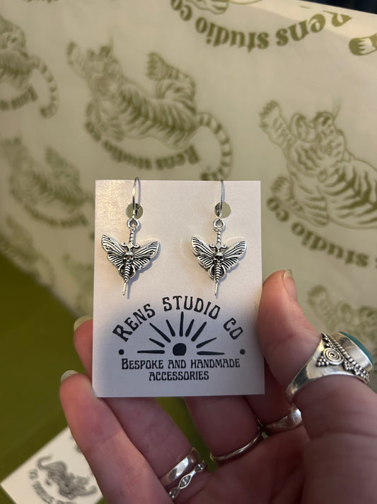 Death Moth earrings