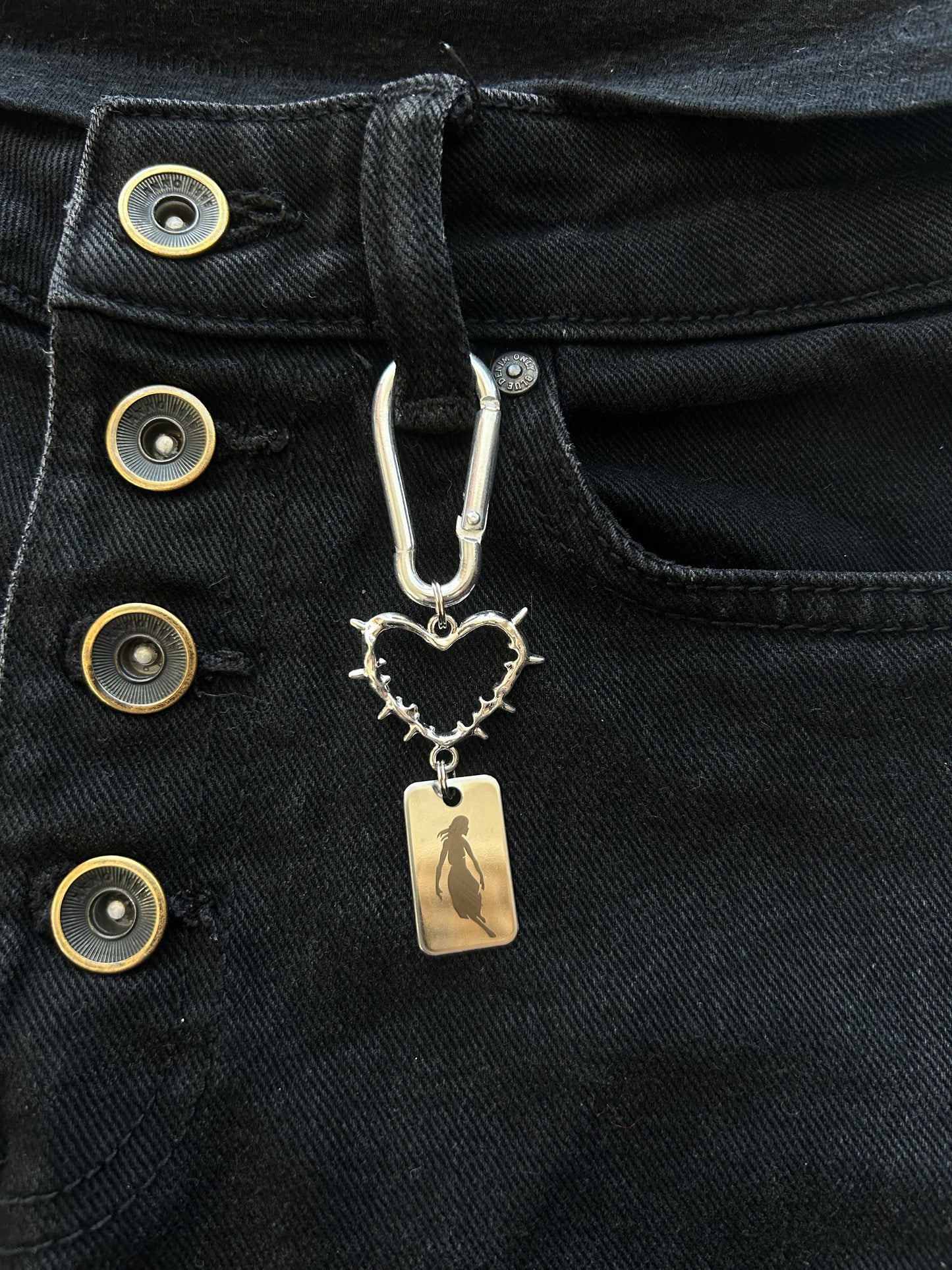 PREORDER Collide with the sky inspired Spiked heart keychain