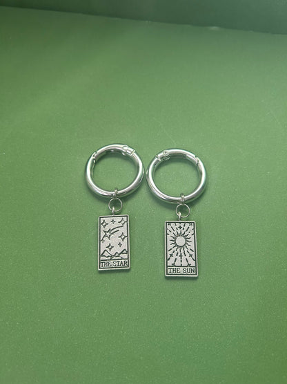Tarot card sun and star boot charms