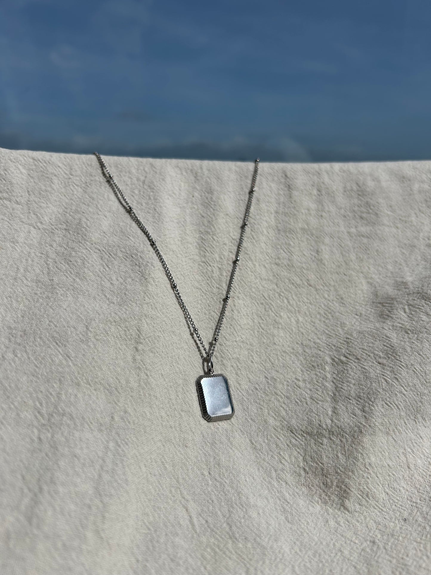 Custom Engraved square necklace