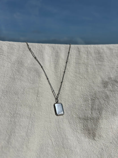 Custom Engraved square necklace