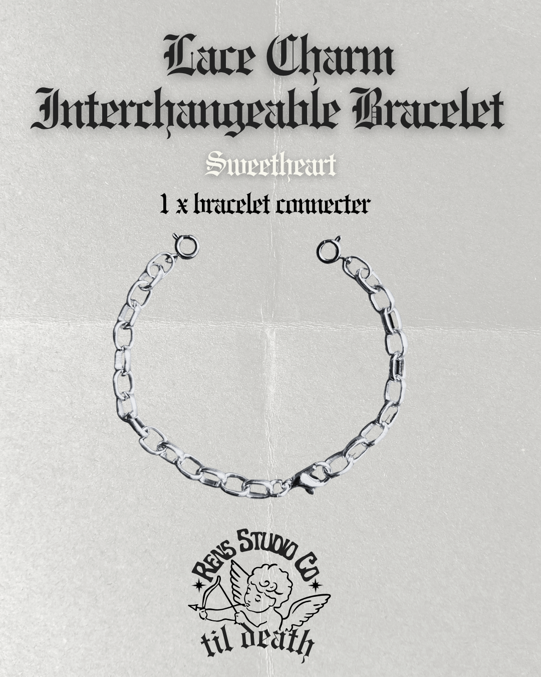 Sweetheart Bracelet Connecter for Lace charms