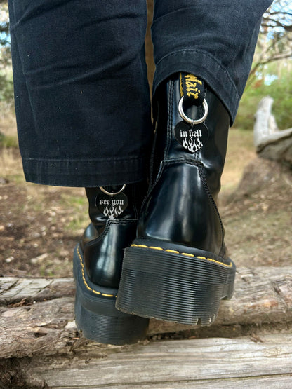 See you in hell dr marten charms.