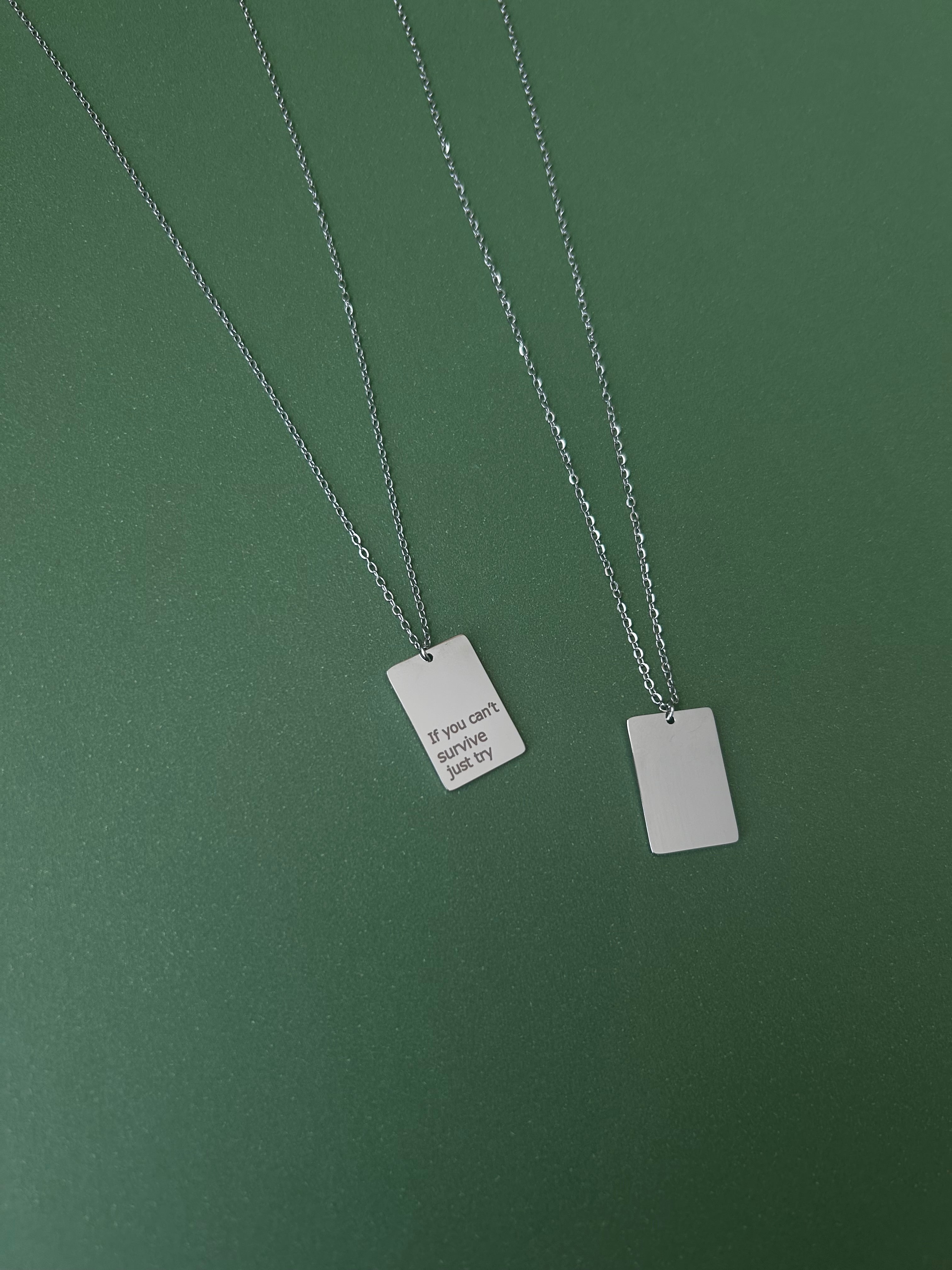 If you cant survive The 1975 necklace. – Rens Studio Co