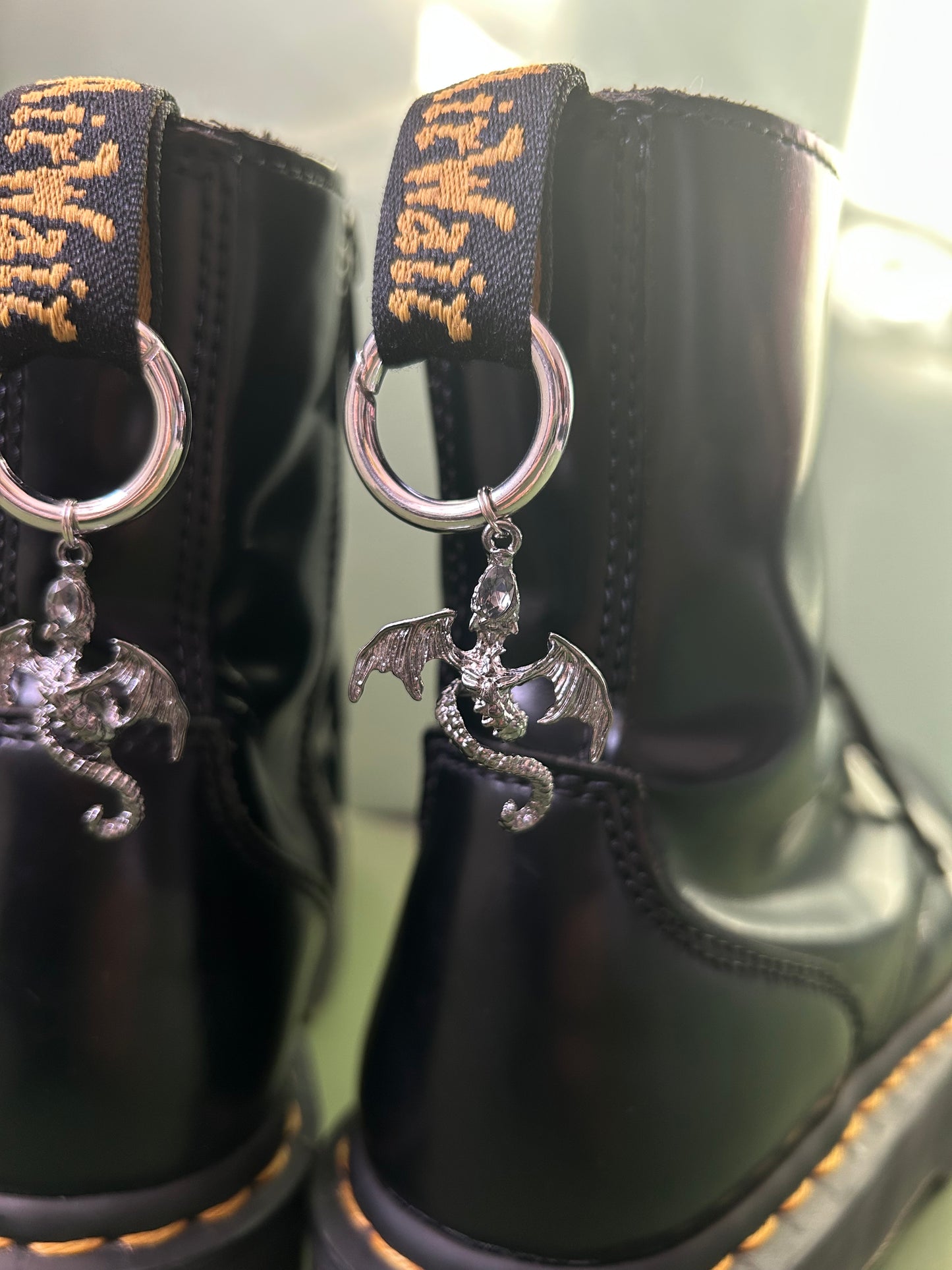 black dragon boot charms