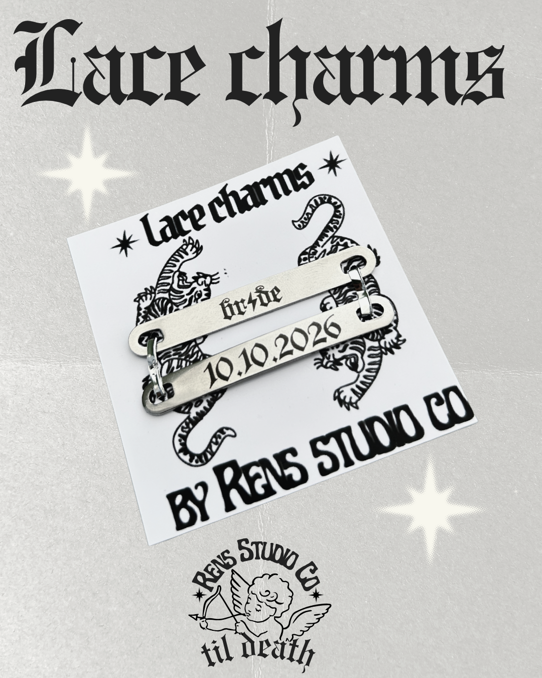 Br⚡︎de custom date lace charms