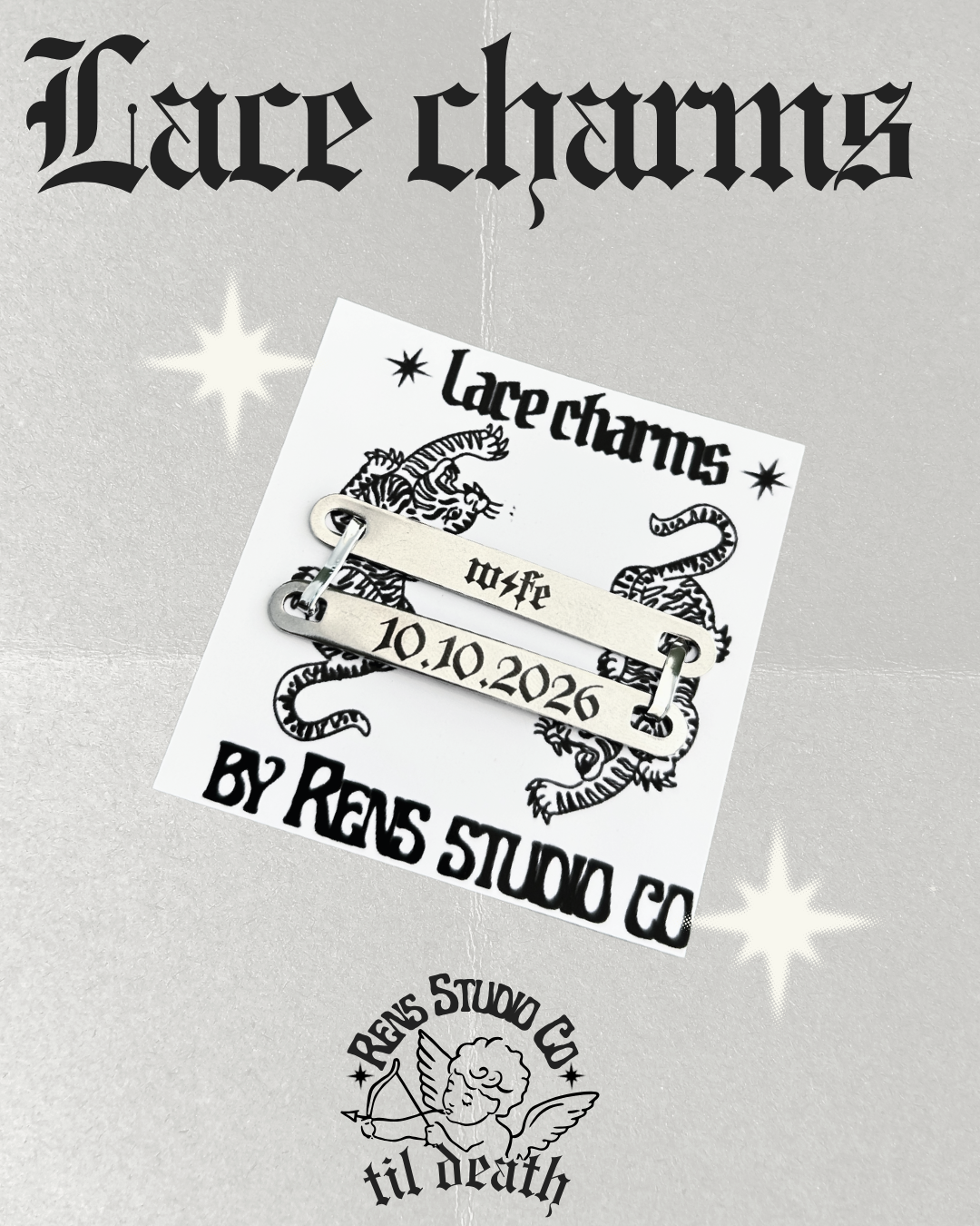 w⚡︎fe custom date lace charms