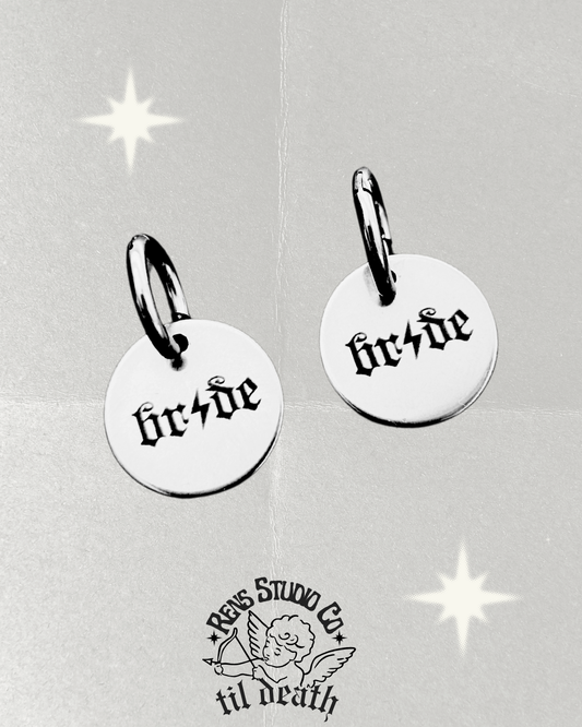 Bride hoop earrings