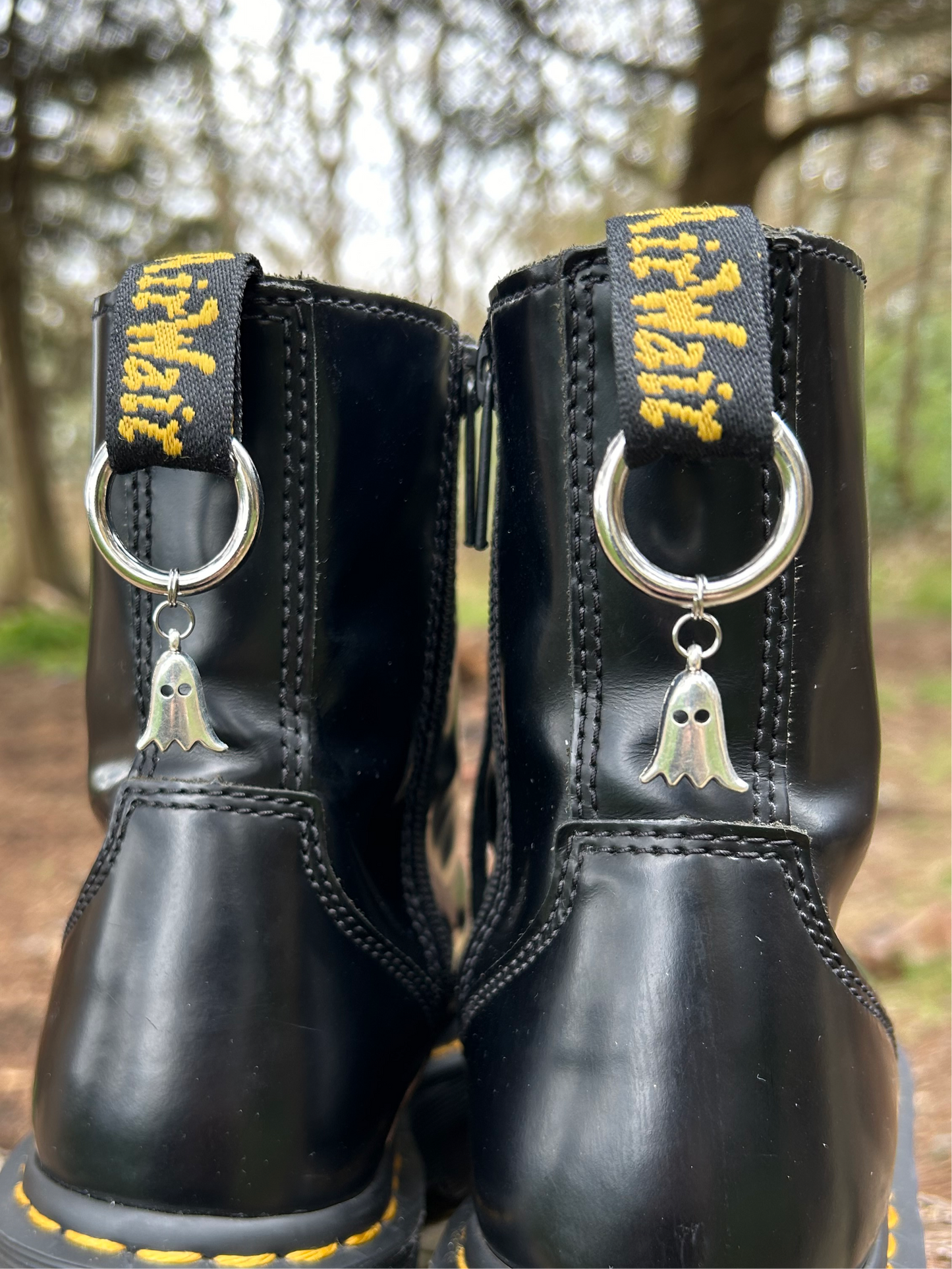 mini ghost boot charms