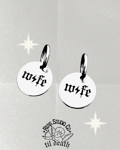 Wife hoop earrings