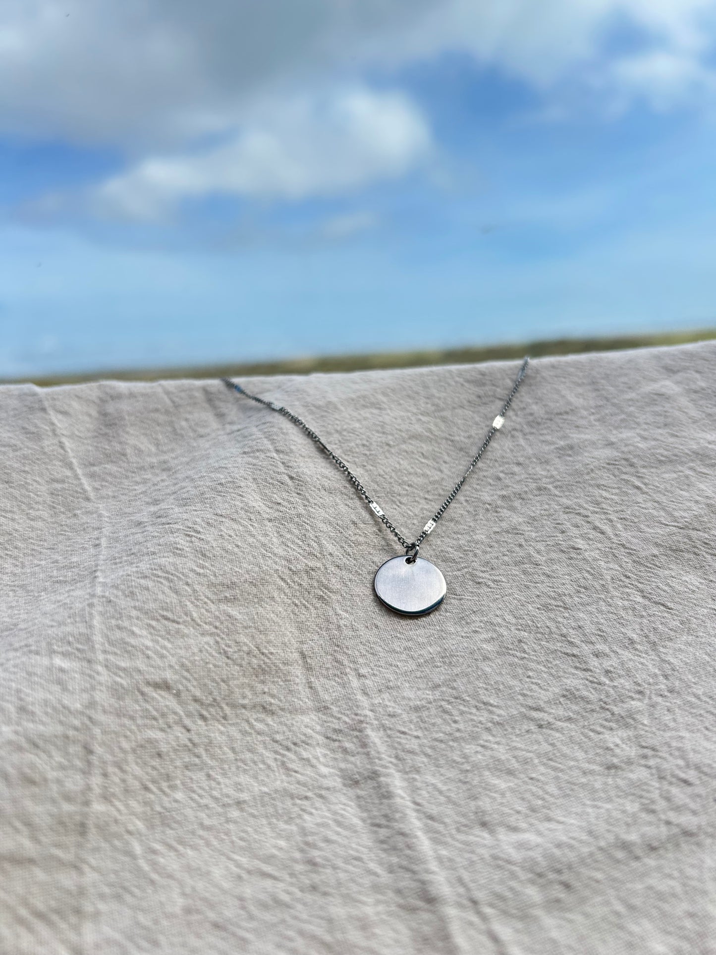 Pre order Custom Engraved circle necklace