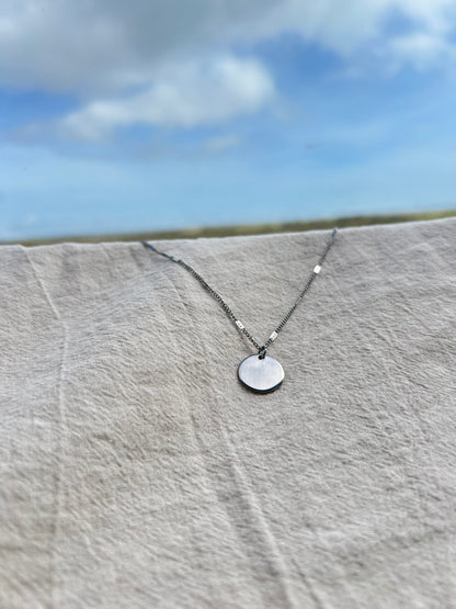 Pre order Custom Engraved circle necklace