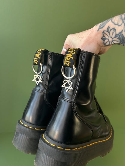 Heartagram boot charms