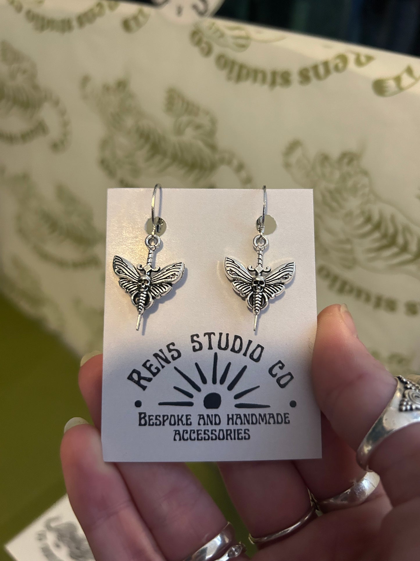 Death Moth earrings