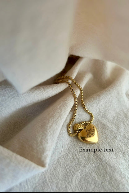 Pre order Custom Engraved gold star necklace