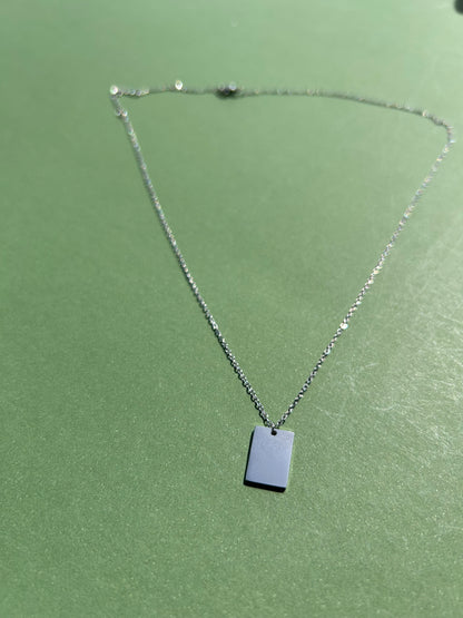 Custom Engraved rectangle necklace