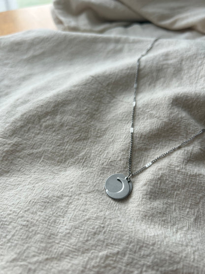 Pre order Custom Engraved moon necklace