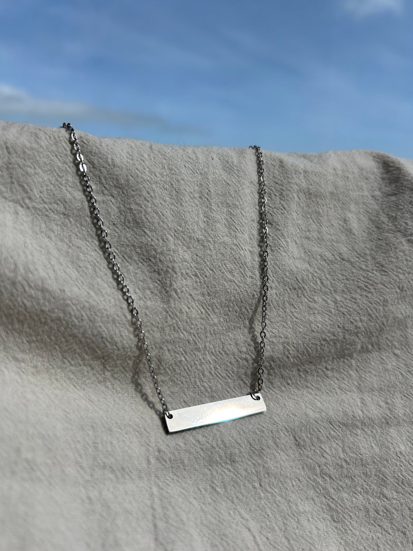 Custom Engraved Bar necklace