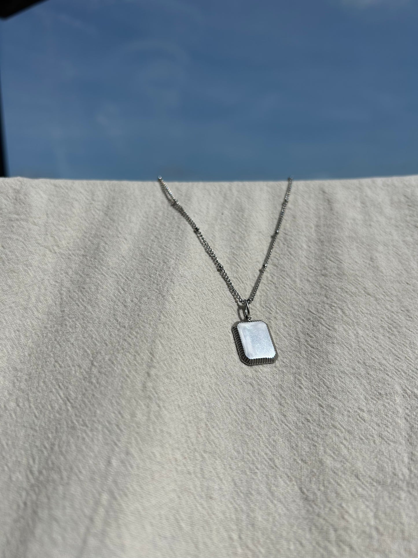 Custom Engraved square necklace