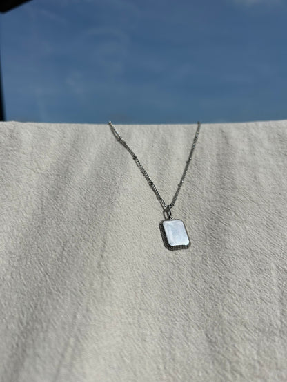 Custom Engraved square necklace