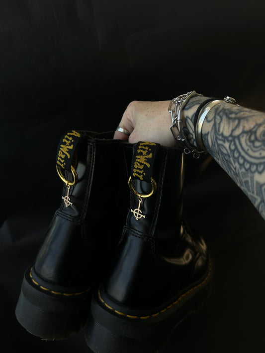 Gold CRUCIFIX boot marten charms