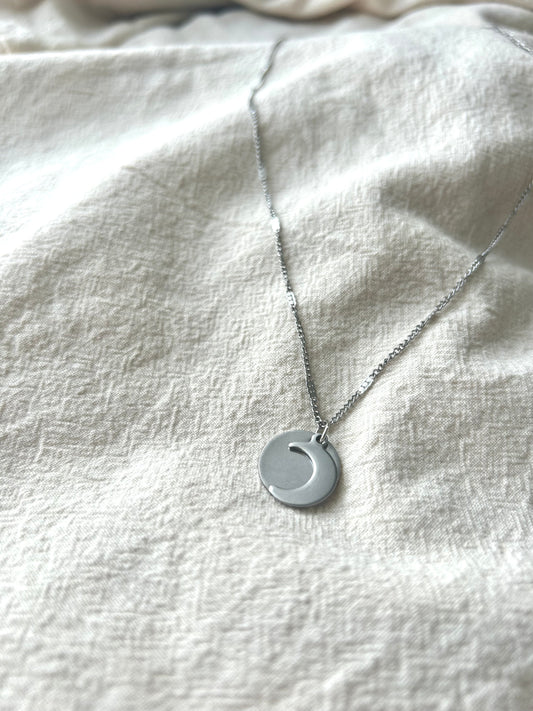 Pre order Custom Engraved moon necklace