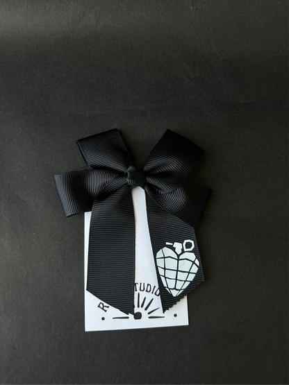 Mini grenade hair bow