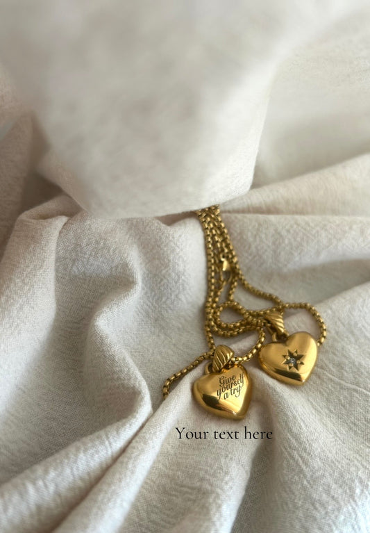 Pre order Custom Engraved gold star necklace