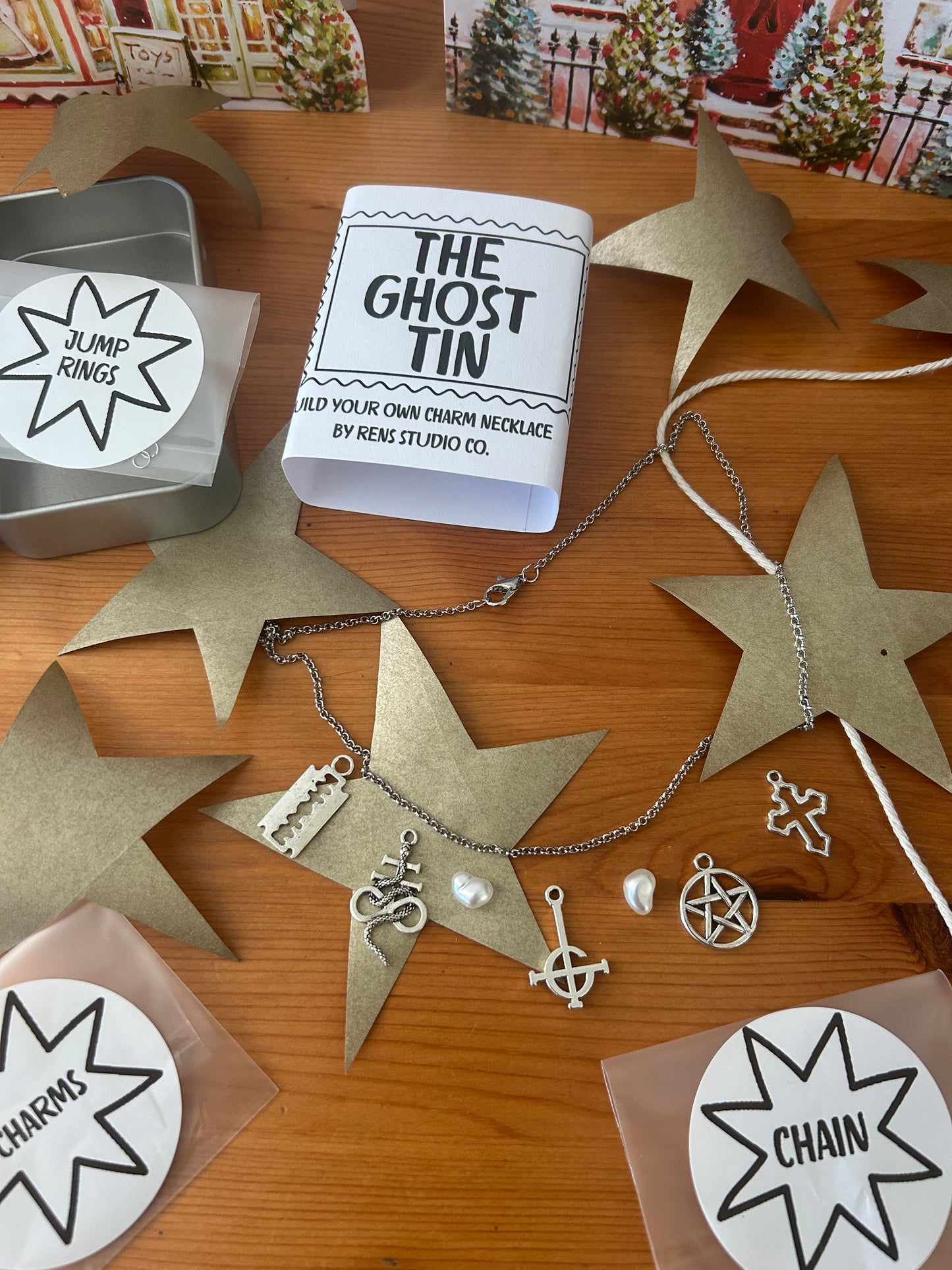 Crucifix Tin - Build your own charm necklace.