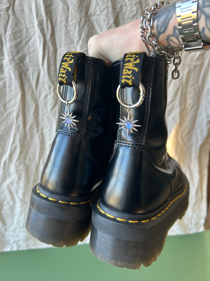 purple/blue star boot charms